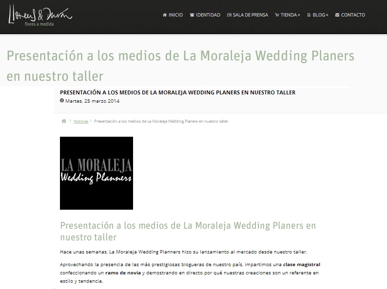 La Moraleja Wedding Planners se presenta a los medios en el Showroom de Llorens & Durán